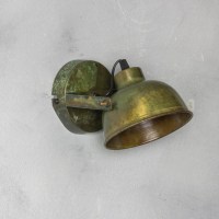 Plafonniere en of wandlamp metaal roestgroen